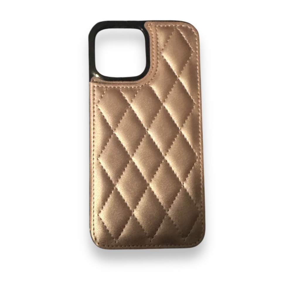 iPhone 13 Pro Max rose gold wallet phone case